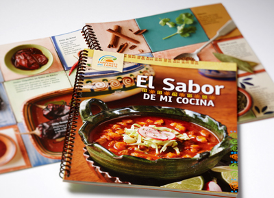 CDPH cookbooks printed in Spanish.